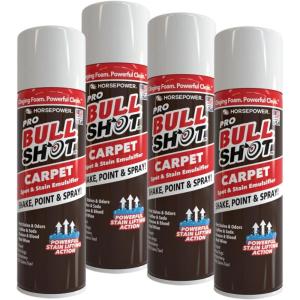 image:imageHorsepower Bull Shot Carpet Spot amp Stain Remover by Horsepower AS SEEN ON TV Made In USA Just Point amp Spray StainLifting FoamAction Pet Stains amp Odors Coffee Soda Wine Stains 4 Pack