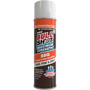 image:imageBull Shot BBQ MAX Pro SuperConcentrated Foaming Grill Cleaner AS SEEN ON TV Made in USA Shake Point amp Spray Emulsifies Grease amp Char on Grills Stove Burners Drip Pans amp More