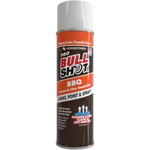 image:imageBull Shot BBQ Pro Foaming Grill Cleaner AS SEEN ON TV Professional Strength Foam Spray Emulsifies Burnt Grease amp Char on Grates Racks Pans Smokers amp Griddles Cleans in Just 10 Min  Made in USA19 Ounce Pack of 1