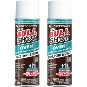 image:imageBull Shot Oven Pro AS SEEN ON TV Cling Foam Melts Away BakedOn Grease Char amp Food In Minutes Professional Strength Shake Point amp Spray Made in the USA Ovens Racks Drip Pans Broilers 2PK