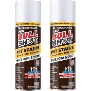 image:imageBull Shot Pet Pro Stain Remover AS SEEN ON TV Urine amp Odor Emulsifier EnzymePowered Professional Strength Foam for Urine Feces Vomit Odors Dirt On Carpet Area Rugs Upholstery Old Stains 2PK