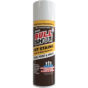 image:imageBull Shot Pet Pro Stain Remover AS SEEN ON TV Urine amp Odor Emulsifier EnzymePowered Professional Strength Foam for Urine Feces Vomit Odors Dirt On Carpet Area Rugs Upholstery Old Stains