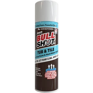 image:imageBull Shot Tub amp Tile Spray As Seen On TV Clinging Foam Bathroom Cleaner for Soap Scum Hard Water Tub Tile amp Shower Doors