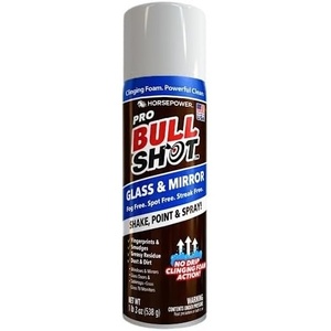 image:imageHorsepower Bull Shot Glass amp Mirror Cleaner As Seen On TV NoDrip Foaming Glass Cleaner for Mirrors Windows amp TV Screens Made in USA